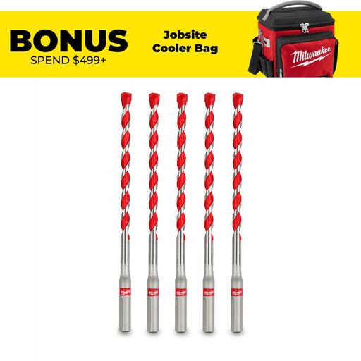 Milwaukee 49323562 5-Pack Masonry Hammer Drill Bit 6 x 100mm