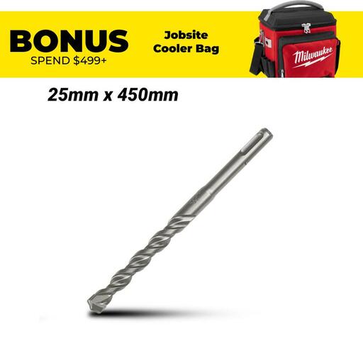 Milwaukee 4932344309 25mm x 450mm SDS Plus M2 2-Cut Drill Bit