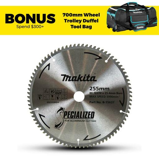 Makita B-15637 255mm (10") 80T Aluminium Cutting TCT Saw Blade