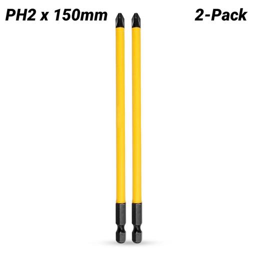 Xtorque XIB1502 2-Pack PH2 150mm Insulated Tube Driver Bits