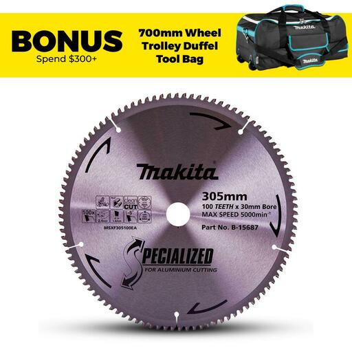 Makita B-15687 305mm (12") 100T Aluminium Cutting TCT Saw Blade