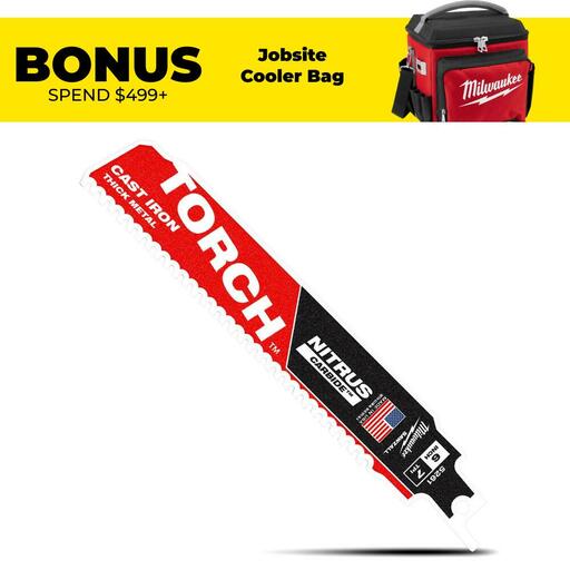 Milwaukee 48005261 Single-Pack 150mm (6") 7TPI SAWZALL TORCH Reciprocating Saw Blade with NITRUS CARBIDE
