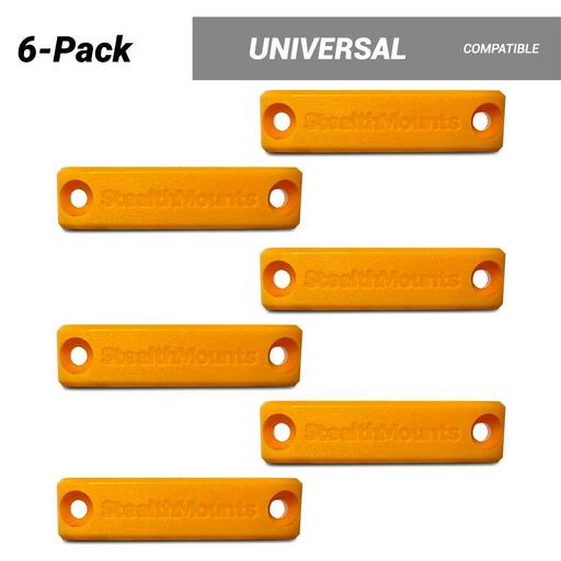 StealthMounts BB-YLW-6 6-Pack Universal Bench Belt Mount - Yellow