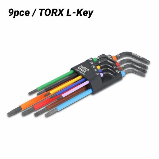 Bahco C1997TORX/9P 9pce Long TORX Coloured L-Key Set