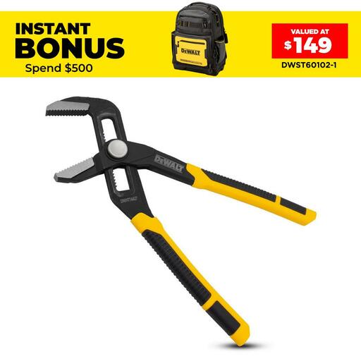 DeWalt DWHT74427 10" Jaw Pushlock Pliers