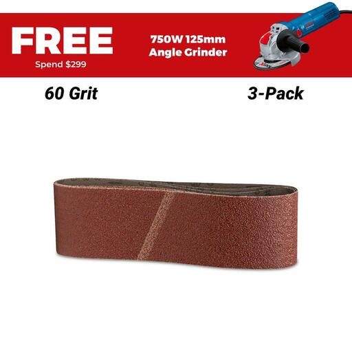 Bosch 2.608.606.130 EXPERT 3-Pack 60 Grit 100mm x 610mm X440 Sanding Belt