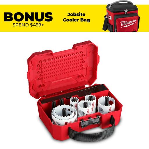 Milwaukee 49224095 10pce HOLE DOZER Electricians Hole Saw Kit