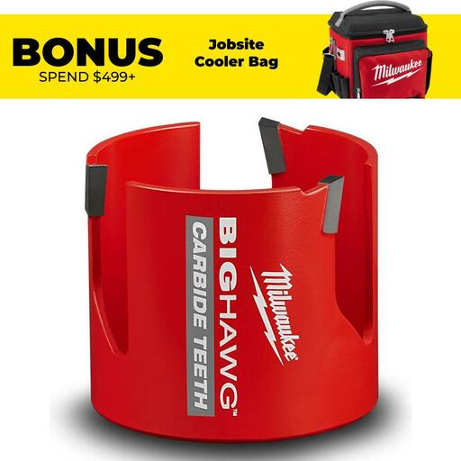 Milwaukee 49569230 76mm (2-3/4") Big HAWG Carbide Teeth TCT Hole Saw