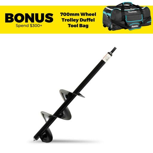 Makita D-75459 130mm x 600mm 12mm Hex Shank Plant Auger Drill Bit