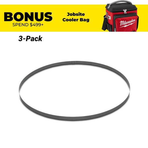 Milwaukee 48390572 3-Pack 686mm 18TPI Sub-Compact Portable Band Saw Blade