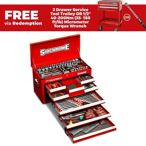 Sidchrome SCMT10158 204pce Metric & AF 8 Drawer Tool Chest Kit