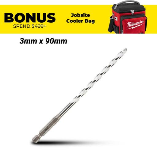 Milwaukee 4932471091 3mm x 90mm Multi-Material Drill Bit