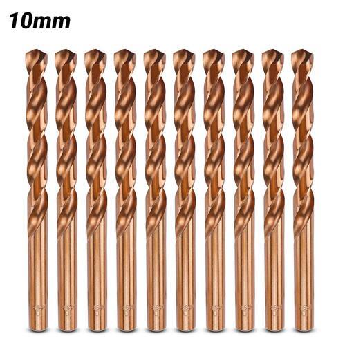 Xtorque X351010 10-Pack 10mm 135º M35 Cobalt Steel Drill Bit