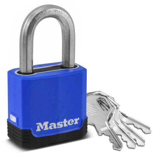 Master Lock M516DLFAU 50mm (2-1/2") Excell Weather Tough Covered Laminated Steel Padlock