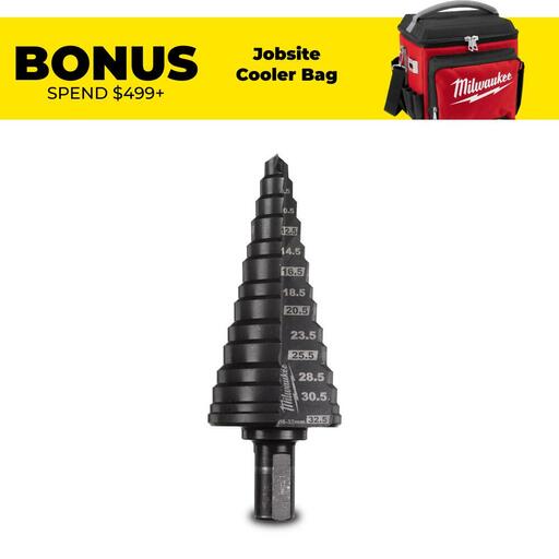Milwaukee 48899380 6mm - 32.5mm M35 Cobalt AlCrN Step Drill Bit