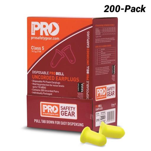 Pro Choice EPYU-200 200-Pack Class 5 27dB Probell Disposable Uncorded Earplugs