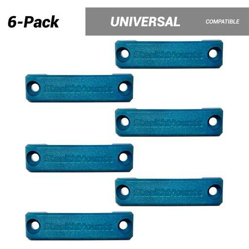 StealthMounts BB-BLU-6 6-Pack Universal Bench Belt Mount - Blue