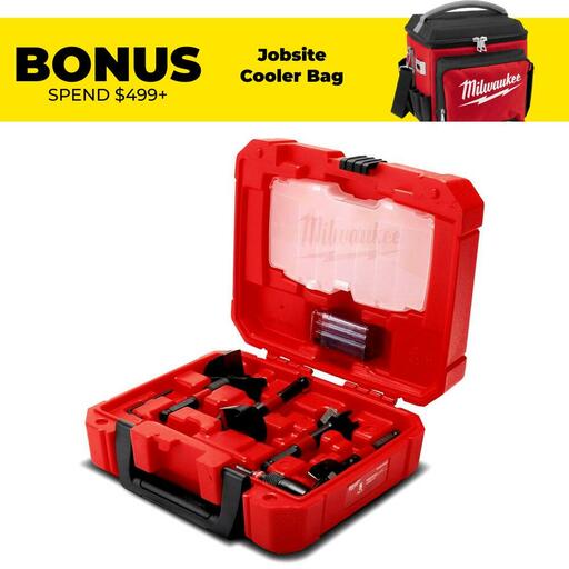 Milwaukee 49225100 5pce SwitchBlade Selfeed Bit Plumbers Kit