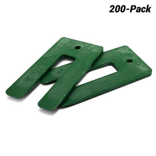 Fixed Fasteners F3275P 200-Pack 3.2 x 75mm U-Shaped Green Window Packers