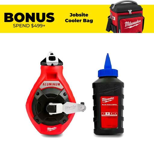 Milwaukee 48223992 30m Fine Line Chalk Reel & Blue Chalk Reel Kit