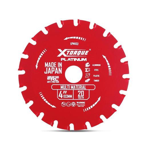 Xtorque XPM103 Platinum 103mm (4") 20-Teeth Multi Material Carbide Tipped Saw Blade - MADE IN JAPAN