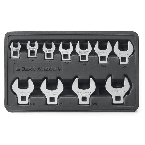 11 Pc. 3/8" Drive Crowfoot SAE Wrench Set