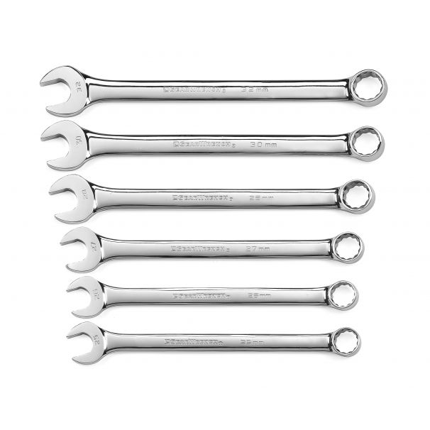 6 Pc. Metric 12 Point Long Pattern Combination Wrench Set