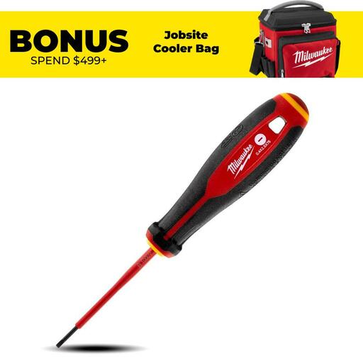 Milwaukee 4932478712 Slotted 0.4mm x 2.5mm x 75mm VDE Screwdriver