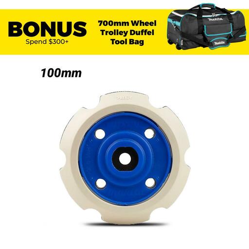Makita 197925-8 100mm (4") Velcro Backing Pad suits PO6000C Random Orbital Polisher
