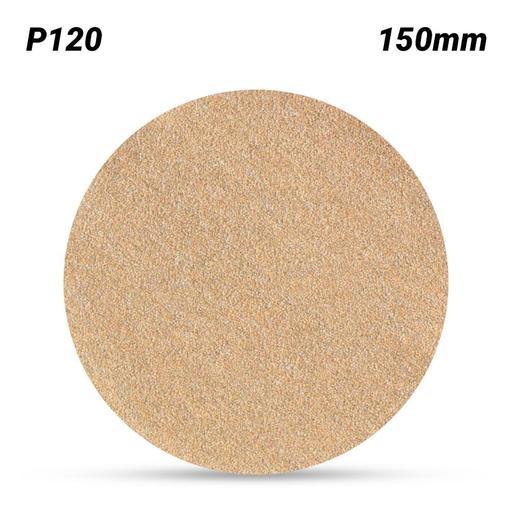 3M GC800504802 (255P) 150mm (6") 255P P120 Hookit Gold Paper Disc With No Dust Extraction
