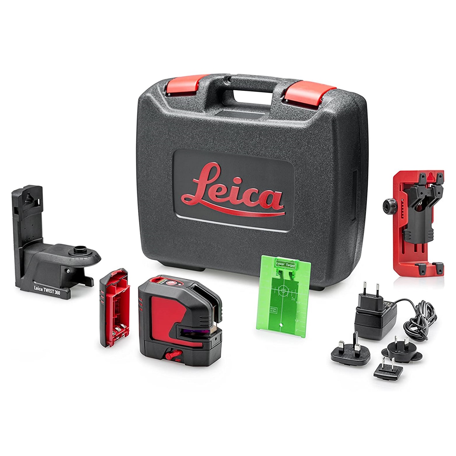 Leica Lino L2P5G Green Beam Cross Line & 4 Point Laser Level Kit 864435