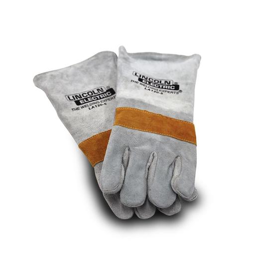 Lincoln Electric LA120-5 (LINS169274) 390mm Grey Leather Cotton Lining Kevlar MIG Welding Gloves
