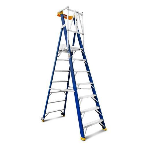 Climbrite CFPL7 7-Step 150kg Fibreglass Safety Gate Platform Ladder