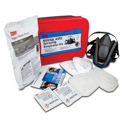 3M 6551QL (AT010623810) Spraying Respirator Kit A1P2 Includes Half Face Respirator - Large