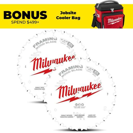 Milwaukee 48418721 2-Pack 184mm (7-1/4") 24-Tooth Framing Wood Circular Saw Blades