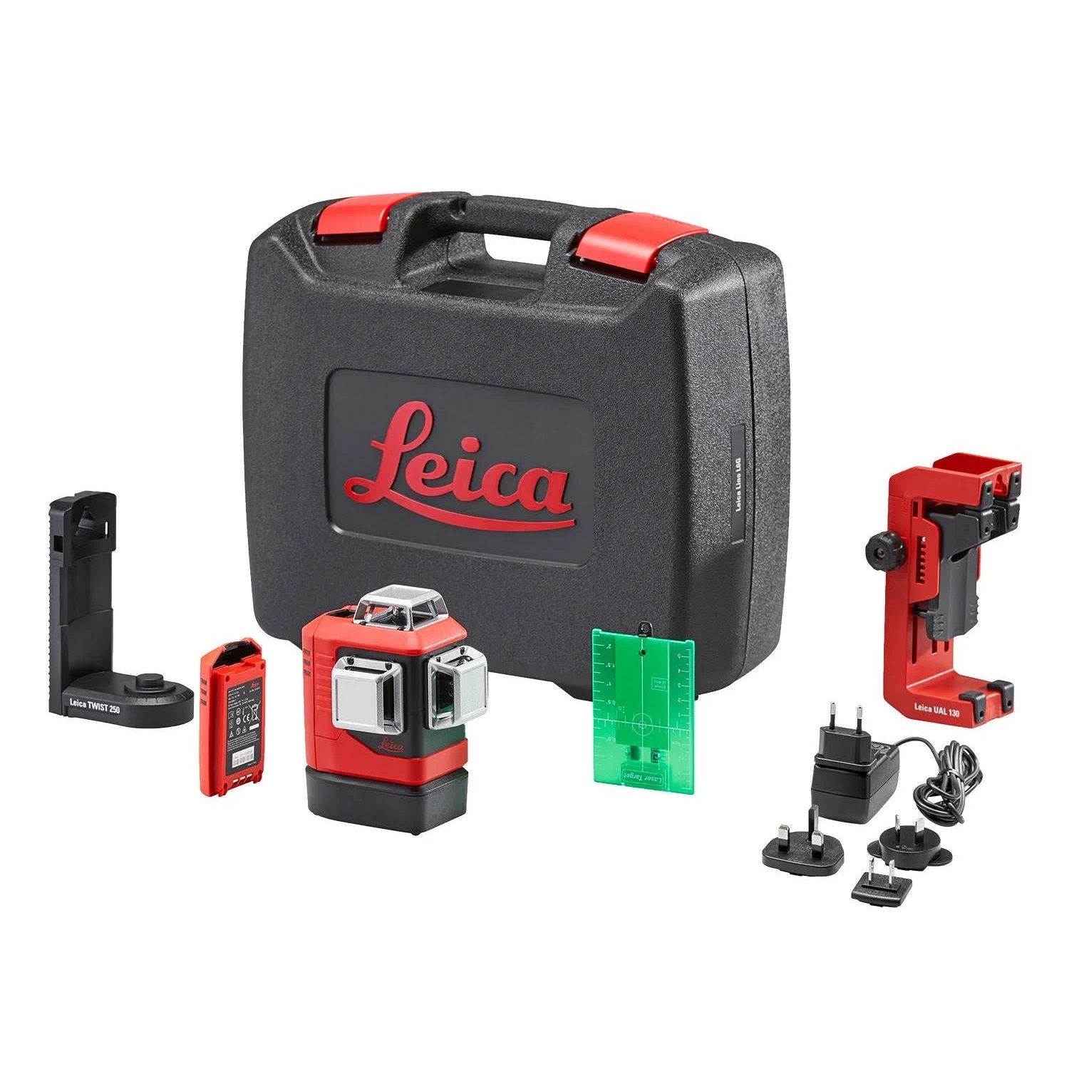 Leica Lino L6G Lithium-Ion 3x 360° Green Beam Multi Line Laser Level Kit with Ultra-Power Laser Diodes 912971