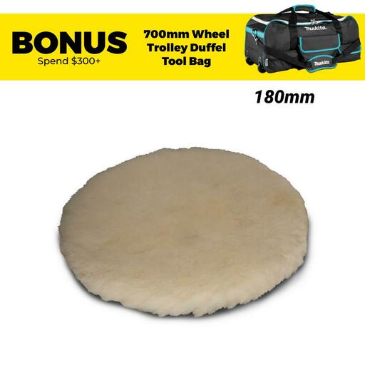 Makita D-74594 180mm (7") Wool Hook & Loop Polishing Pad