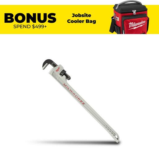 Milwaukee 48227213 255mm (10") Aluminium Pipe Wrench with POWERLENGTH Handle