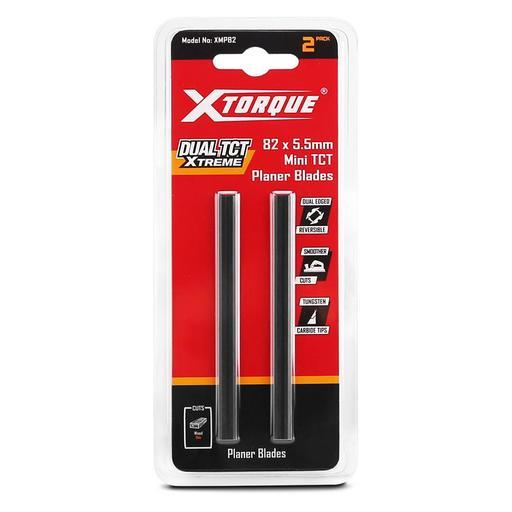 Xtorque XMPB2 82mm x 5.5mm Mini TCT Planer Blades - 2 Pack