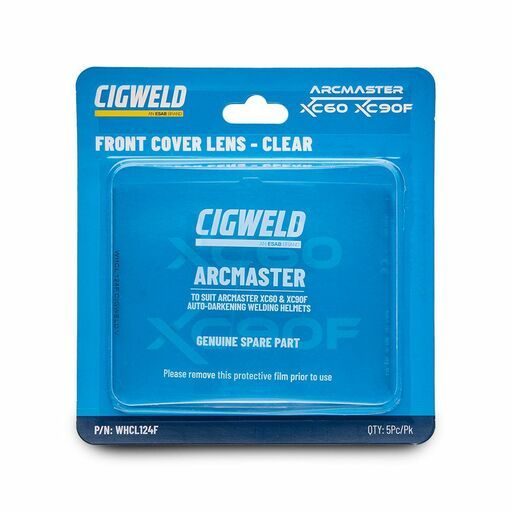 Cigweld WHCL124F 5-Pack Arcmaster XC90F/XC60 Front Cover Lens (Clear)