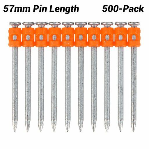 Ramset P8HC657 500-Pack 57mm Hardened Concrete Pins & P800 gas