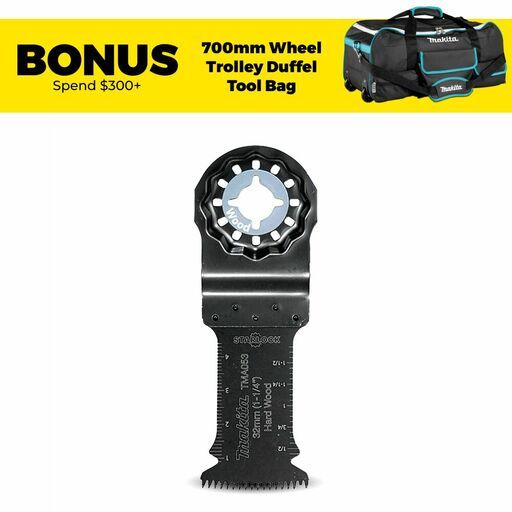 Makita B-64870 (TMA053) 32mm x 50mm x 14TPI STARLOCK Multi Tool Plunge Cut Blades