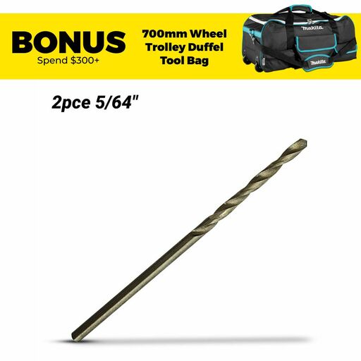 Makita D-80678 2-Pack 5/64" HSS-GS Metal Drill Bit