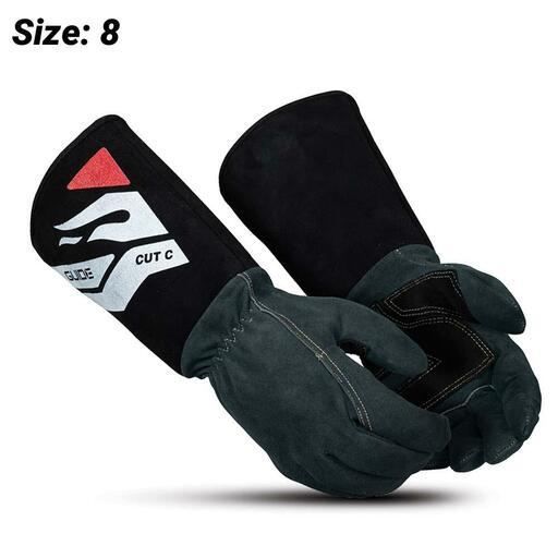Guide G3571-08 Full-Grain Goatskin Leather Welding Gauntlet Gloves (SIZE 8 - MEDIUM)