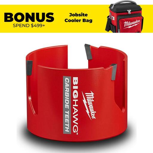 Milwaukee 49569240 92mm (3-5/8") Big HAWG Carbide Teeth TCT Hole Saw