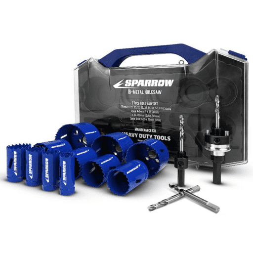 Sparrow SM17HS 17pce Professional Grade Bi-Metal Holesaw Maintenance Kit