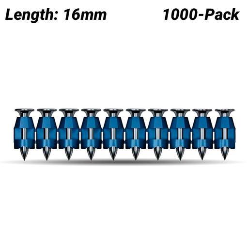Bosch NB-16 (1.600.A02.F4K) 1000-Pack 16mm Concrete Nails To Suit GNB 18V-38 Nailer