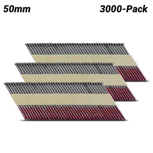 Air BPD AIRS159238 (S2850HDG) 3000-Pack 50mm x 2.8mm 34º Smooth Shank Hot Dip Galvanised Strip Framing Nail