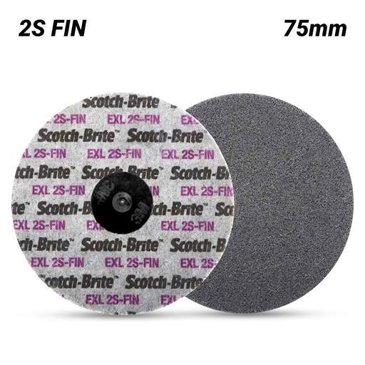 3M 61500099223 75mm Scotch-Brite Roloc 2S FIN EXL Unitised Wheel