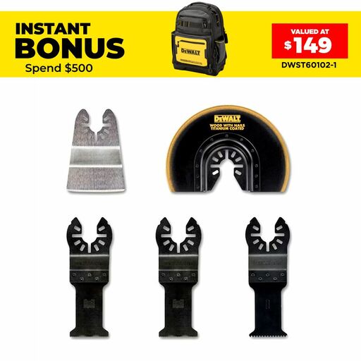 DeWalt DT20715-QZ 5pce Multi-Tool Oscillating Blade Set